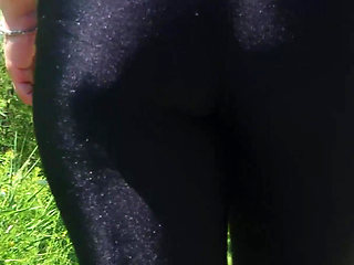 136- My Butt in Black Shiny Leggings Will Entice You, and You'll Follow Me to the Ends of the Earth!) *60fps