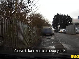 Fake Cop - Busty Blonde Fucked in Junk Yard