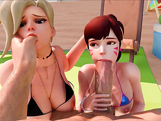 Mercy & D.Va - Autograph Of Lust ( Overwatch Cartoon Parody )