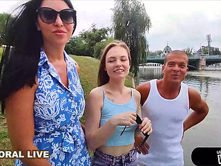 Sloppy Blowjob Leads To Penetration Of Her Tight Shaved Pussy!