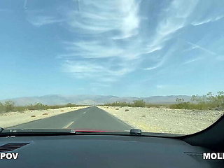 Blonde College Slut Molly Pills Takes Big Cock Creampie in Car - Public Sex POV 4K