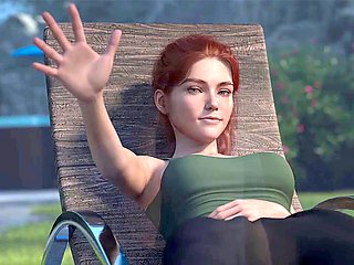 Sexy big-titted teacher in a summer fantasy by Loveskysan69