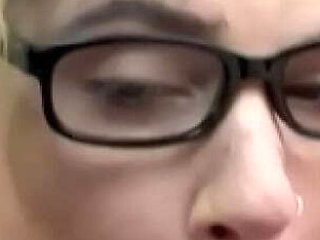 Glasses Slut Streetwalker Bunny Deepthroats Cock & Swallows Cum - POV Car Blowjob