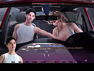Step-Sis almost caught us!! MILF Step-Mom gave me a blowjob in the car and eats my load.