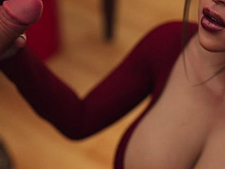 Sexy Married Teacher Having Threesome with Two Lucky Students - the Office