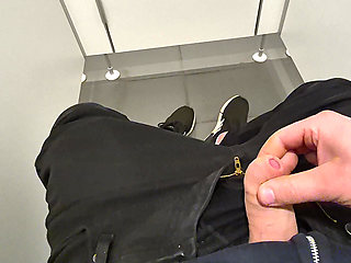 Jerking off in a public toilet with Adidas NMD and white Adidas socks ;)