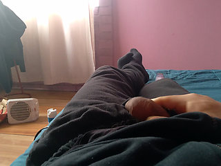 Guy with a big dick shows off his big attribute