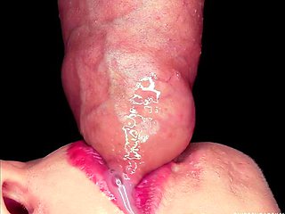 Cum loving slut quenches her thirst by swallowing hot load