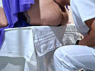 The Gynecological Exam Ends with the Patient's Orgasm and the Doctor's Cumshot