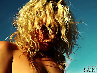 Blonde Woman Masturbates on an Atv in the Desert