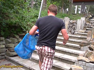 Poolboy gets slippery nuru massage sex