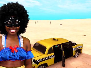 Gta vice city, beautiful ebony girl, playing video games