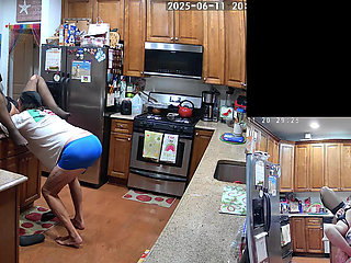 Sexy Single Mom used hard in the kitchen