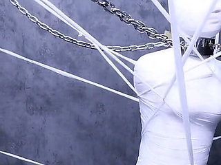 A Cute Girlfriend Wrapped All Over in Bandages