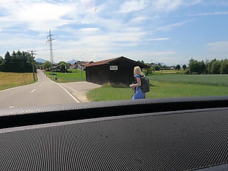 Roadside Creampie Challenge: Free Ride Full Load in My Pussy!