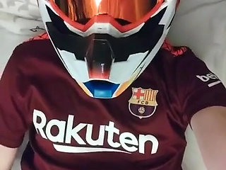 Twink in Mxhelmet Jerking-off