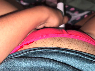 Teen fingers wet pussy in the middle of the night