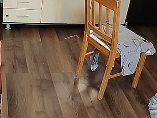 Amateur Wife Enjoys Trying on Clothes and Cutting Them.
