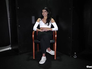 Dark-haired Adult movie star Harley Haze In Backstage For Gloryhole Porno Nikki Leigh Naked Leather Pornography