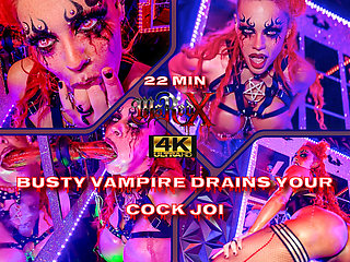 Busty Vampire Drains Your Cock with JOI