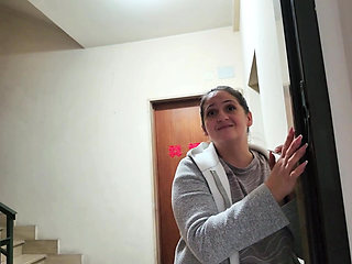 My neighbor rings the doorbell and asks me for help... I help her by fucking her.