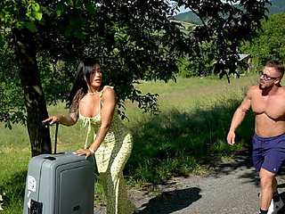 Big Ass Latina Mariana Martix Fucked Hard by Muscular Italian Man Outdoor