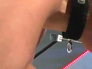 Dominating dildo fucking foot stretching