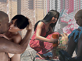 A Dirty Big Black Cock Man Dominated a Beautiful Petite Asian Wife