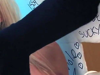 Hot Blonde Teen Robin Truelove Plays with Swinger Couple in the Gloryhole