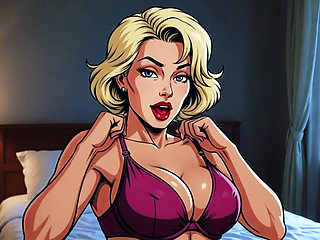 Ai Old Women in Bedroom Teasing and Flashing Tits