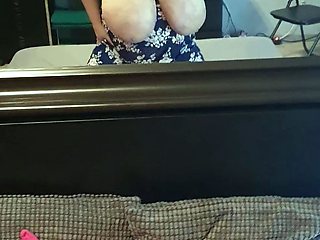 Hot amateur shakes her big boobs