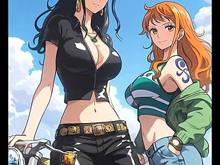 Anime girls dancing