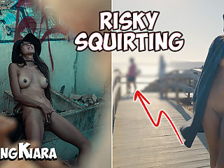 Abandoned Beach House Masturbation Risky Public Squirting