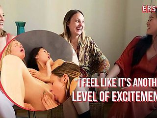 Hot German Babes Ophelia, Sicilia & Katana Scissor & Finger Each Other's Hairy Pussies