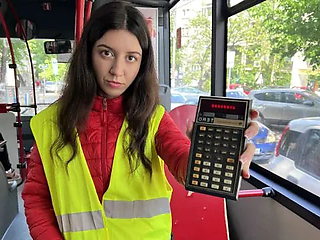 Caught Bus Conductor Cheating Passengers and Fucked Him Cum in Pussy