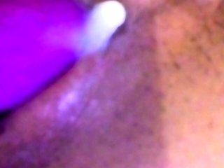 Black slut close up toy double