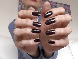 Elegant, Dark Fingernails, Hand Fetish, JOI Lady Victoria Valente