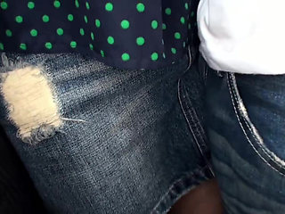 Crowded Bus Tension, Young Wife Stays Still as a Risky Moment Unfolds Beside Her Husband - Scene 2