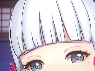 Genshin Impact - Ayaka and Aether Passionate Sex Scene - Sweet Moaning - 3D Hentai Animation