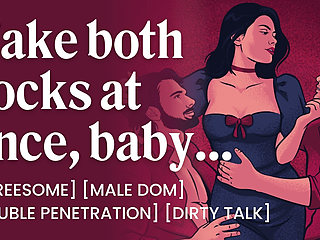 ASMR Audio Porn: Dominant MFM Threesome Double Penetration with Two Cocks - BDSM & Dirty Talk - Erotic Audio Roleplay for Women