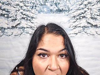 BBW Gives Deepthroat Blow Job & Strips for You