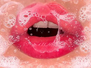 Close Up Cum Play: Best Mouth Loves to Play with Your Fresh Cum on Glass! Lic...