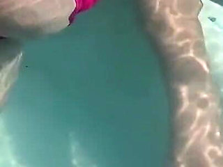 Artemisia Love Sexy and Horny Underwater Showing Her Big Tits in a Super Micro Bikini and You Can See Her Aureolas…