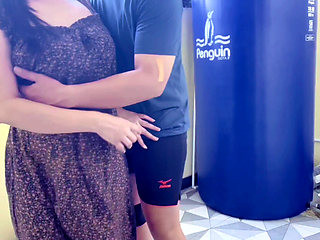 I took my aunt to the old warehouse and I enjoyed her swollen body