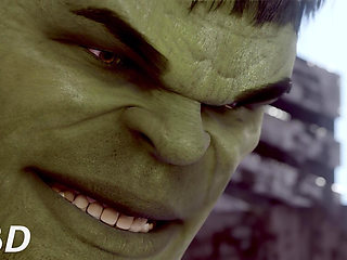 Black Widow tames the Hulk with anal sex