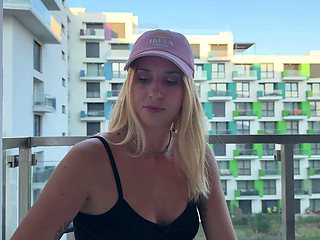 Beautiful Blonde Gym Fitness Model Flaunts Try-On Haul for Sheer Dress Short Skirts and