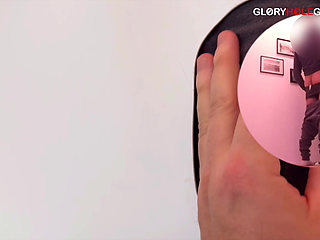 Straight Cock at the Gloryhole - Tongued Until He Cums