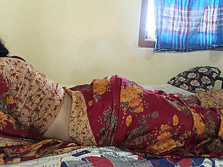 Red color saree cheating Housewife 2