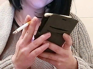 Pregnant MILF Smoking Cigarette