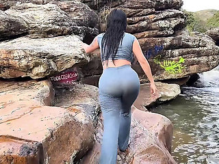 Jenifer Play Fucks Boyfriend's Best Friend in River - Big Tits Latina Amateur Outdoor Sex